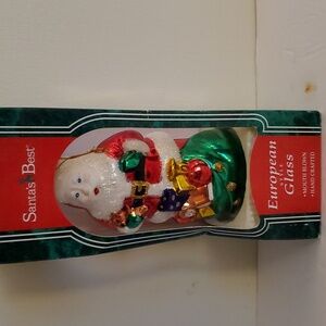 Vintage European Glass 6" Santa